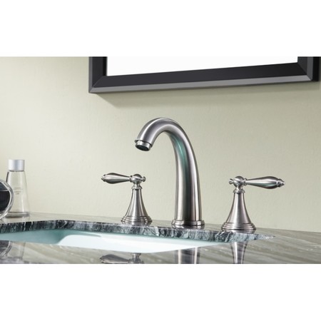 Anzzi Queen 8" Widespread 2-Handle Bathroom Faucet in Brushed Nickel L-AZ185BN